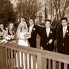 sepia wedding photo