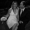 bride and groom laughing at Bridal Veil falls