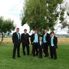 groom and groomsmen McMinnville wedding at a horse farm