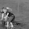 children playing in sand